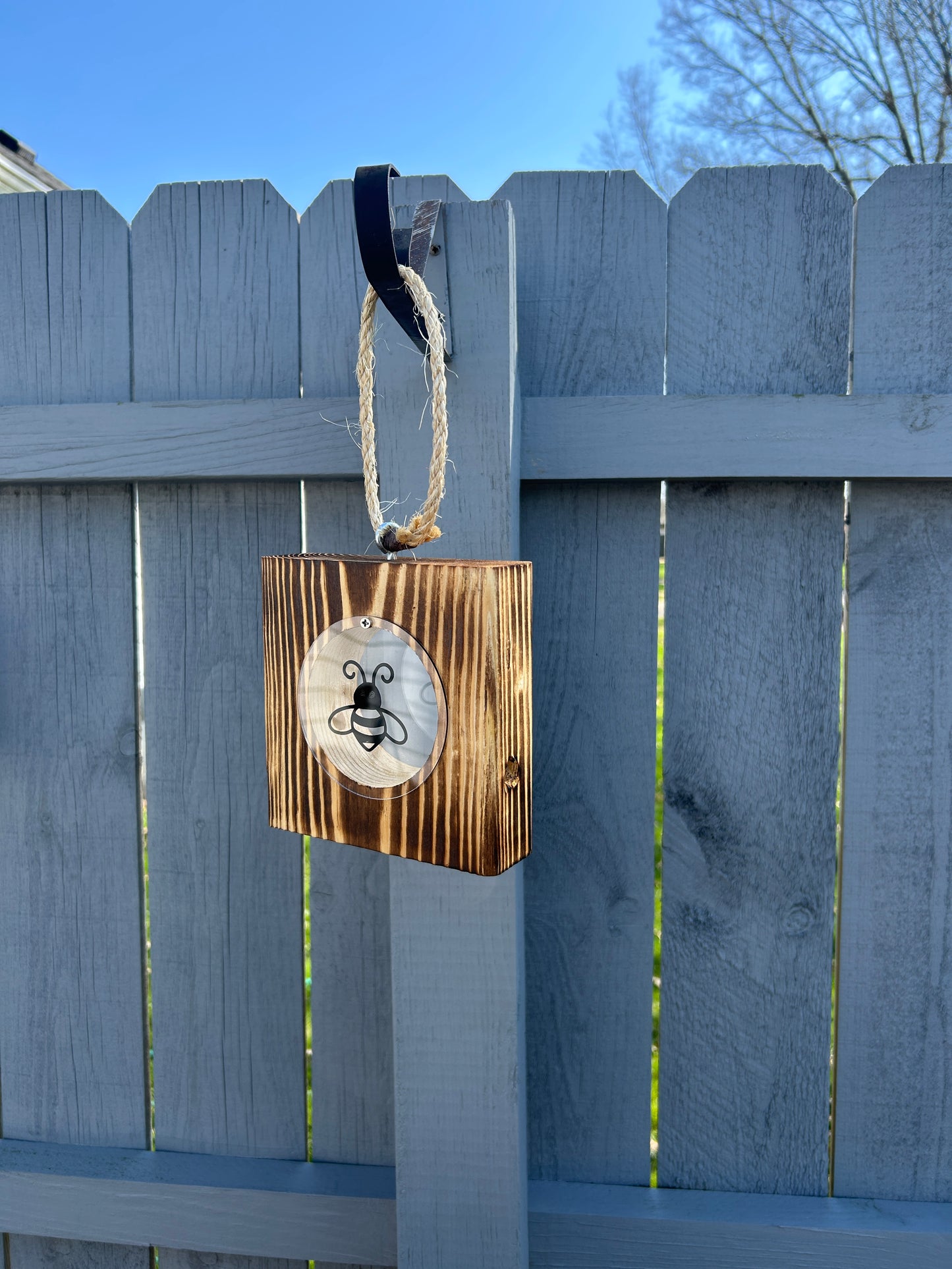 The Buzz Block Carpenter Bee trap