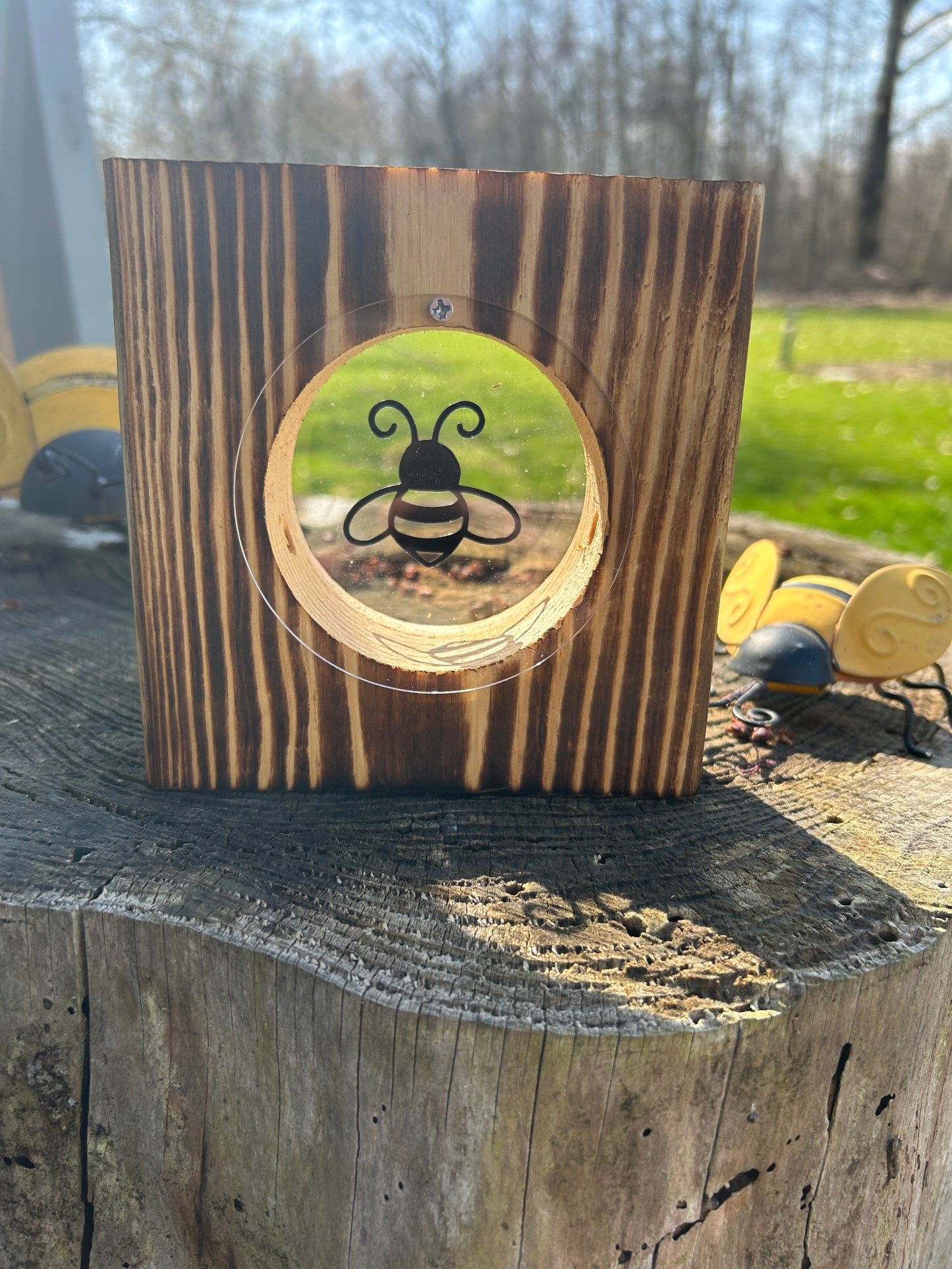 The Buzz Block Carpenter Bee trap