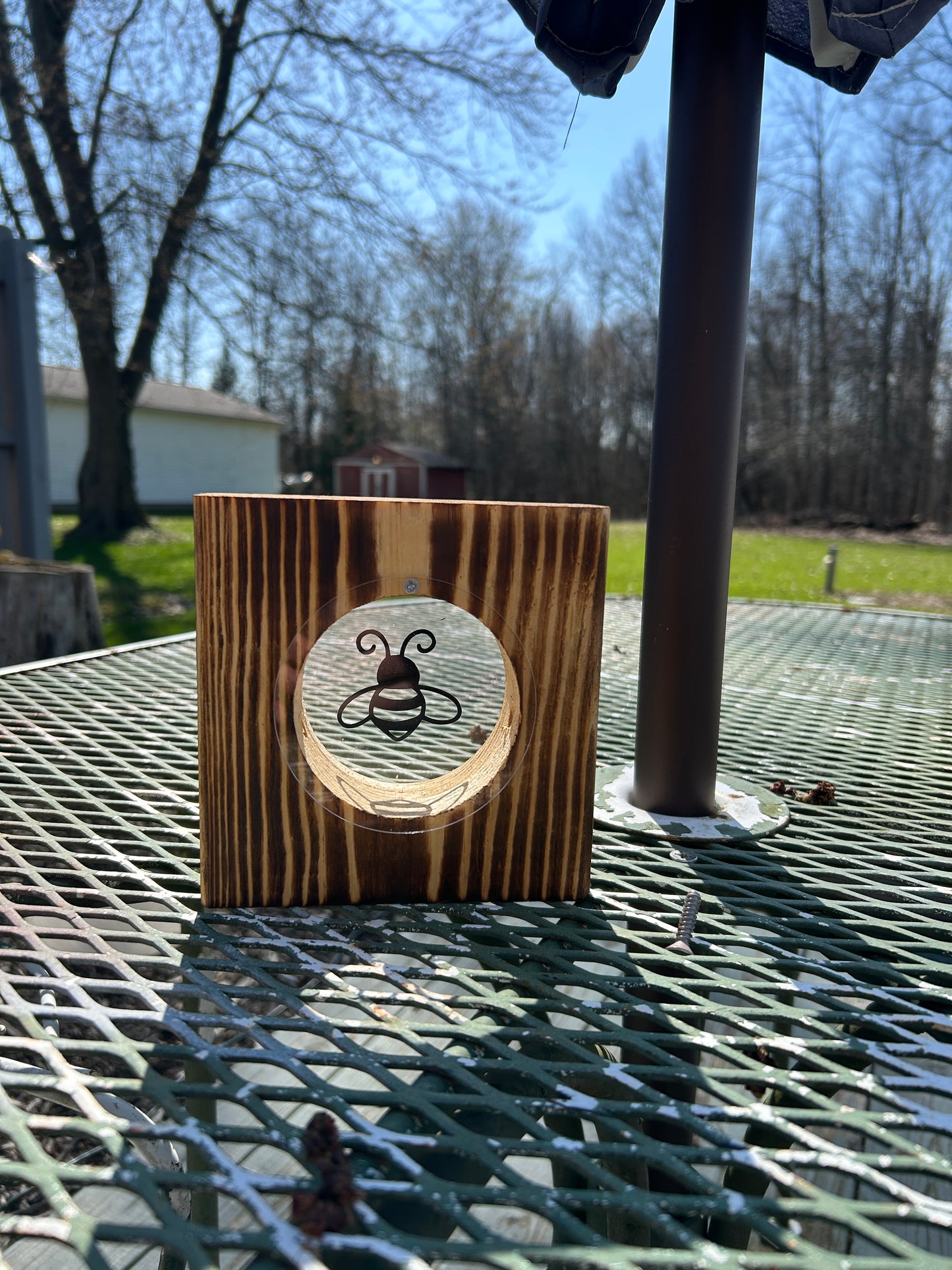 The Buzz Block Carpenter Bee trap